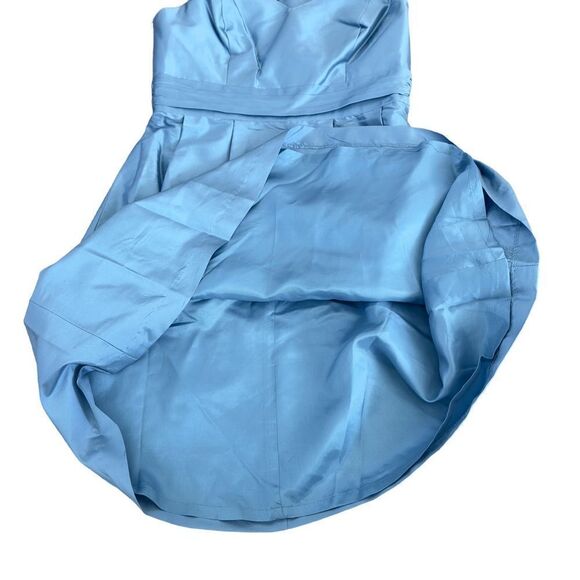 Alfred Angelo Blue Bridesmaid With Flower Pin Dress Size 10 NWT #4 - Picture 10 of 16